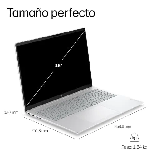 HP ▫️ OmniBook 3 16-bu0097ns - Portátil de 16" WUXGA (1920x1200), Intel Core 5, 16 GB de RAM, SSD de 512 GB, FreeDOS, teclado QWERTY espanhol 4
