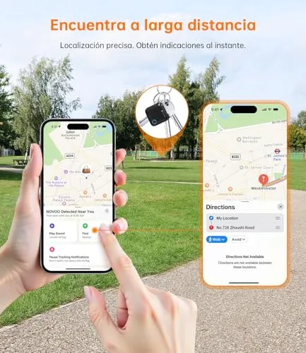 NOVOO ▫️ Smart Tag, Apple Find My, Alarme de 80 dB, 4 unidades 5
