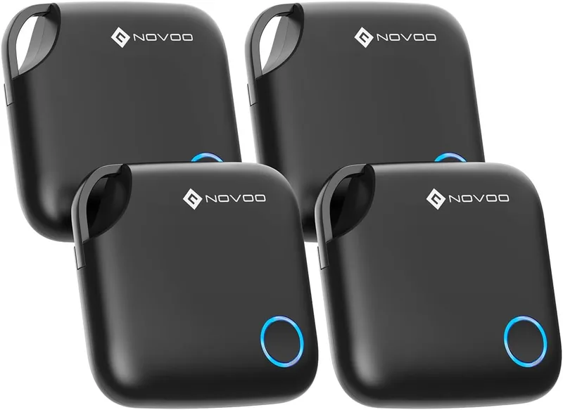 NOVOO ▫️ Smart Tag, Apple Find My, Alarme de 80 dB, 4 unidades