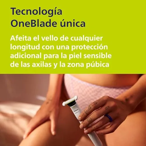 PHILIPS ▫️ OneBlade Intimate, Cuidados Íntimos, Apara e Barbeia com Proteção Extra para a Pele, Depilação precisa e confortável — sem barbear completamente à rasca, Modelo QP1924/28 2
