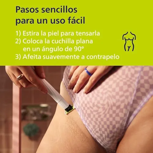 PHILIPS ▫️ OneBlade Intimate, Cuidados Íntimos, Apara e Barbeia com Proteção Extra para a Pele, Depilação precisa e confortável — sem barbear completamente à rasca, Modelo QP1924/28 4