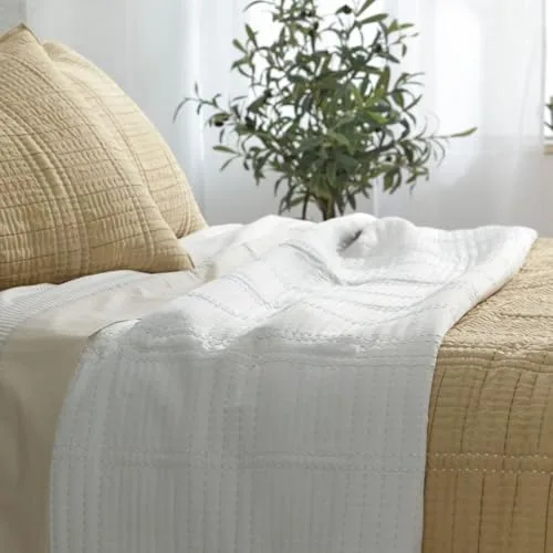 Burrito Blanco ▫️ Colcha 100% poliéster, cama 150, cor trigo 3
