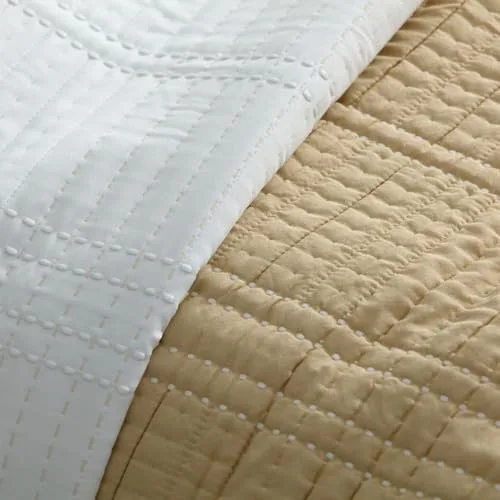 Burrito Blanco ▫️ Colcha 100% poliéster, cama 150, cor trigo 4