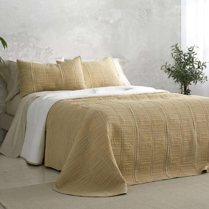 Burrito Blanco ▫️ Colcha 100% poliéster, cama 150, cor trigo