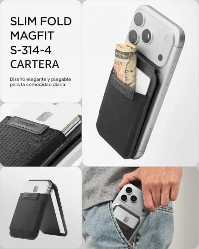 Spigen ▫️ Slim Fold MagFit: Carteira MagSafe com suporte e porta-cartões MagSafe 3