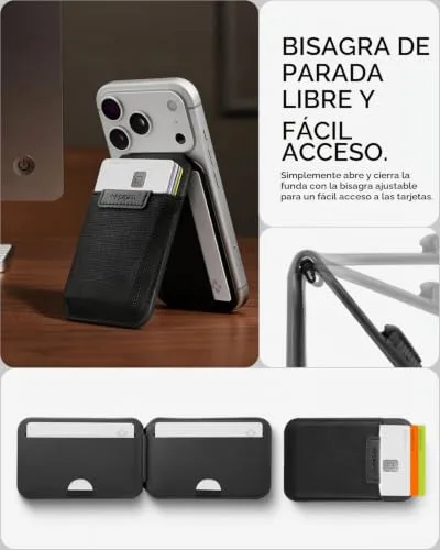 Spigen ▫️ Slim Fold MagFit: Carteira MagSafe com suporte e porta-cartões MagSafe 4