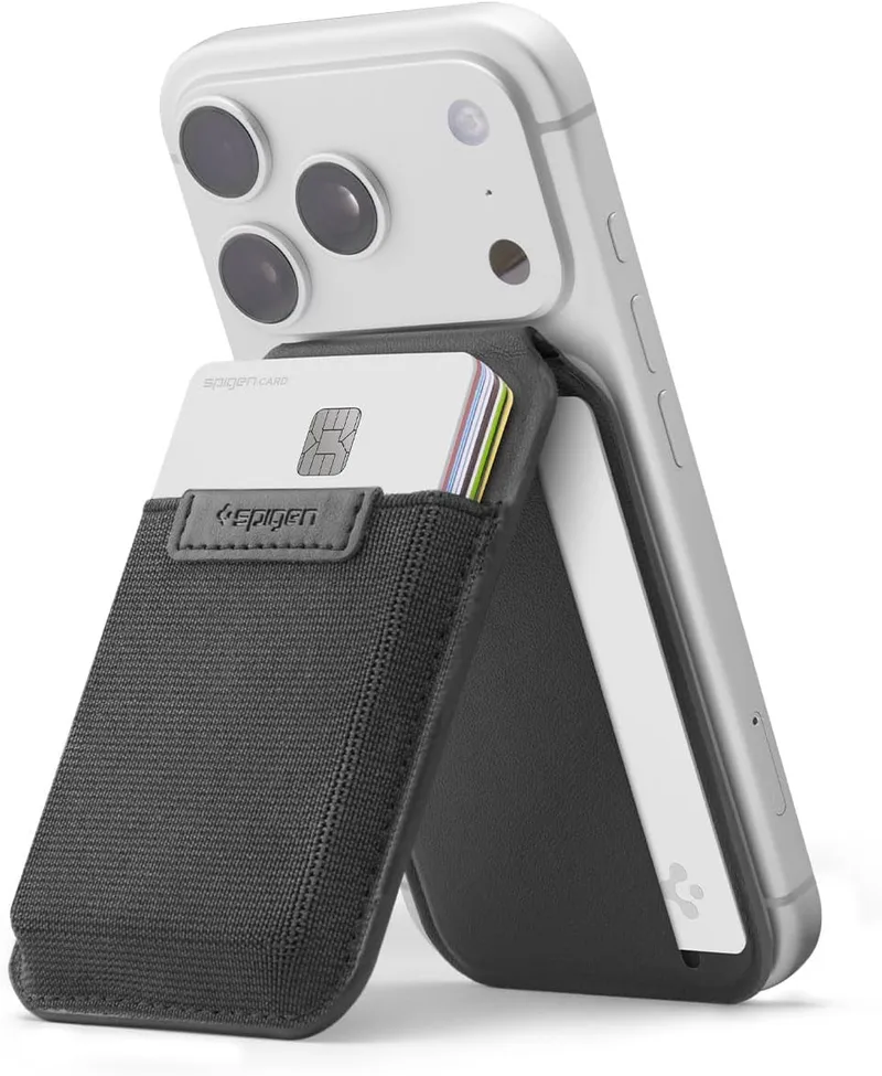 Spigen ▫️ Slim Fold MagFit: Carteira MagSafe com suporte e porta-cartões MagSafe