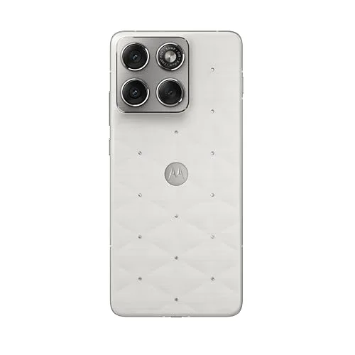 Motorola ▫️ Edge 70 e Moto Buds Loop com cristais Swarovski® (12/512 GB, câmara dupla de 50 MP + câmara Flicker, câmara frontal de 50 MP, espessura de 5,99 mm, 4800 mAh, Ecrã de 6,67" a 120 Hz, Android 16) Pantone 3