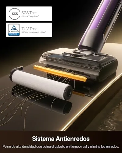 Ultenic ▫️ Esfregona Elétrica | Aspirador, Lava e Esfrega 3 em 1 | Autolimpeza e dobrável a 180° | Limpeza de bordas de 0 mm | até 55 min de autonomia e 250 m² | Ideal para animais de estimação, cantos e debaixo de móveis 5