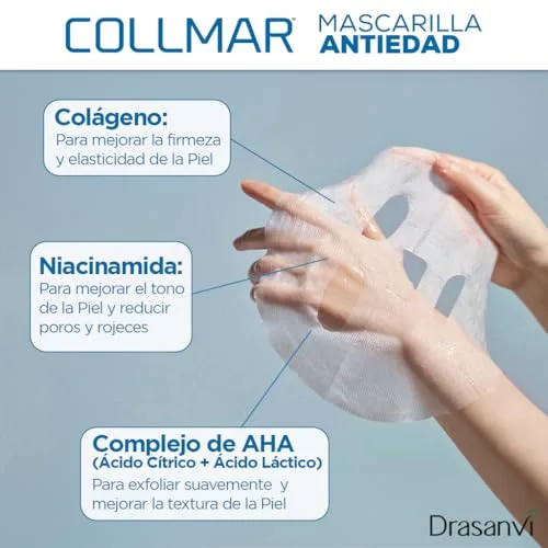 Drasanvi ▫️ Colagénio Collmar Máscara Facial Marinha com Ácido Hialurónico 4