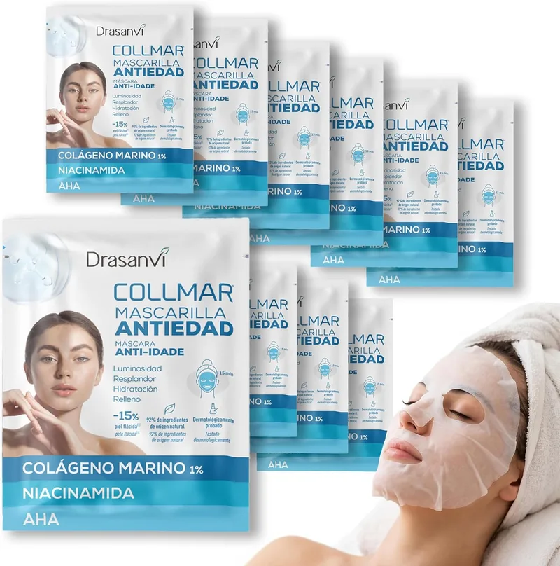 Drasanvi ▫️ Colagénio Collmar Máscara Facial Marinha com Ácido Hialurónico