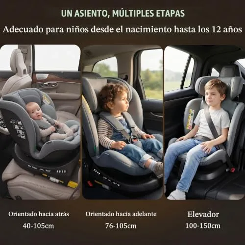 Reecle ▫️ Cadeira auto I-Size giratória a 360° com ISOFIX, 40-150 cm 2