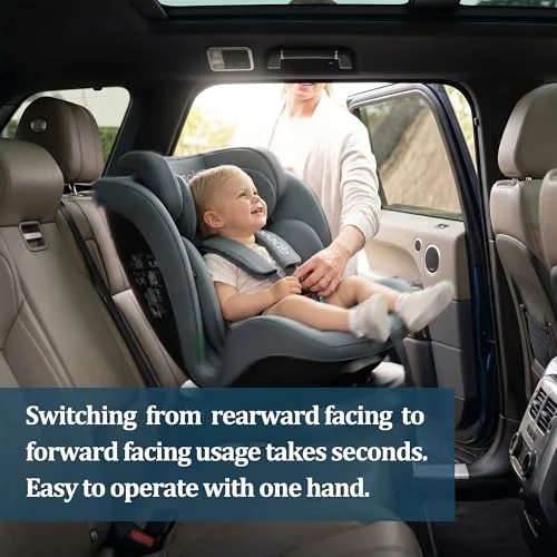 Reecle ▫️ Cadeira auto I-Size giratória a 360° com ISOFIX, 40-150 cm 6