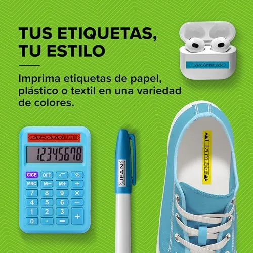 DYMO ▫️ Kit de etiquetadora LetraTag 200B com Bluetooth, na cor rosa | Impressora de etiquetas compacta | Liga-se através da tecnologia sem fios Bluetooth a dispositivos iOS e Android | Inclui 3 fitas de etiquetas 5