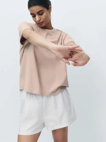 Marks & Spencer ▫️ Conjunto de pijama curto estampado com elevado teor de algodão para mulher, corte normal, cintura elástica 2