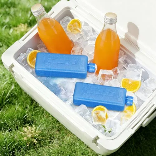 Veemoon ▫️ Conjunto de 8 blocos de gelo reutilizáveis para refrigerador de ar, pequenos blocos de gelo feitos de material não tóxico para reduzir a temperatura e proporcionar um arrefecimento prolongado, embalagens de 3