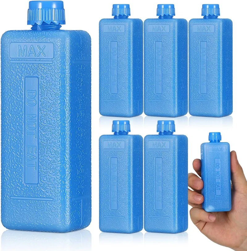 Veemoon ▫️ Conjunto de 8 blocos de gelo reutilizáveis para refrigerador de ar, pequenos blocos de gelo feitos de material não tóxico para reduzir a temperatura e proporcionar um arrefecimento prolongado, embalagens de