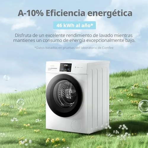 Comfee ▫️ Máquina de lavar roupa «» de 8 kg, Classe A -10 %, 1400 RPM, motor BLDC, branca, CFP03EW80W-HL 3