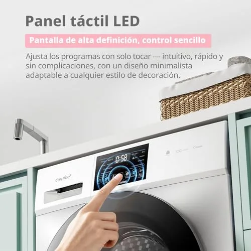 Comfee ▫️ Máquina de lavar roupa «» de 8 kg, Classe A -10 %, 1400 RPM, motor BLDC, branca, CFP03EW80W-HL 4