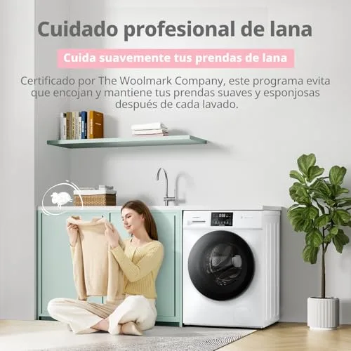 Comfee ▫️ Máquina de lavar roupa «» de 8 kg, Classe A -10 %, 1400 RPM, motor BLDC, branca, CFP03EW80W-HL 6