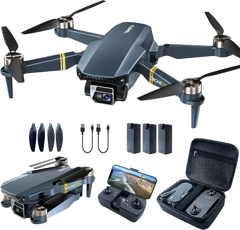 CHUBORY ▫️ Drone com câmara 4K HD, 84 minutos de voo (3 baterias), alcance de 800 m, acompanhamento automático, motor sem escovas e pairar automático – Ideal para principiantes e adultos