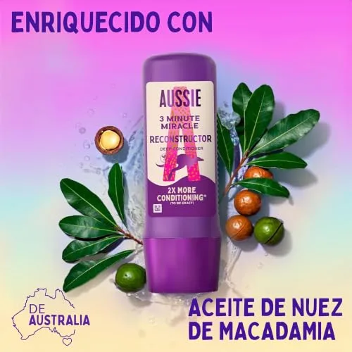 Aussie ▫️ Miracle Repair: Champô + Condicionador + Óleo Reconstrutor para o Cabelo 3