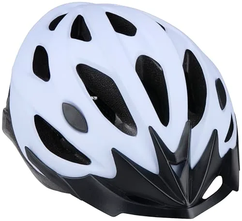 DUNLOP ▫️ Casco de bicicleta com 55 a 58 cm de diâmetro, casco de bicicleta para homem e mulher, leve, com ventilação e tira para o queixo, cor branca 3