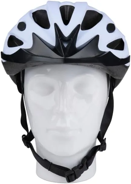 DUNLOP ▫️ Casco de bicicleta com 55 a 58 cm de diâmetro, casco de bicicleta para homem e mulher, leve, com ventilação e tira para o queixo, cor branca
