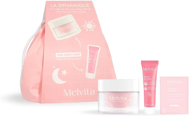 Melvita ▫️ Kit La Dinámica - Máscara de Noite e Creme Source de Roses