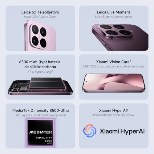Xiaomi ▫️ 17T Smartphone de 12+256 GB Azul com teleobjetiva Leica 5X 3