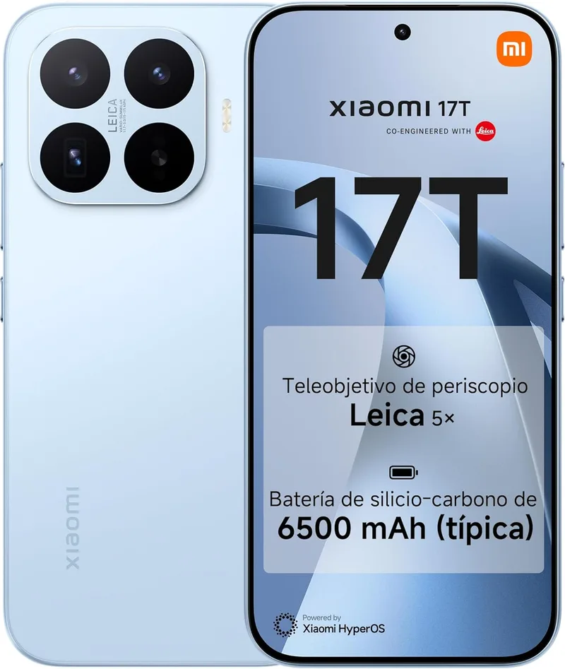 Xiaomi ▫️ 17T Smartphone de 12+256 GB Azul com teleobjetiva Leica 5X