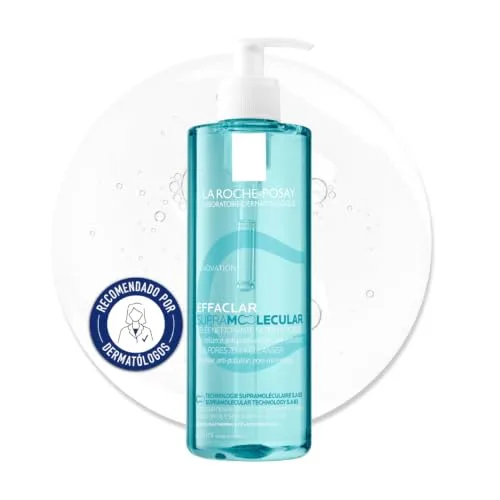 La Roche-Posay ▫️ LRP Effaclar Supramolecular Gel de Limpeza de Sebo e Poros para pele oleosa e com tendência para poros visíveis. Com tecnologia molecular avançada, que combina ácido salicílico e niacinamida. 2