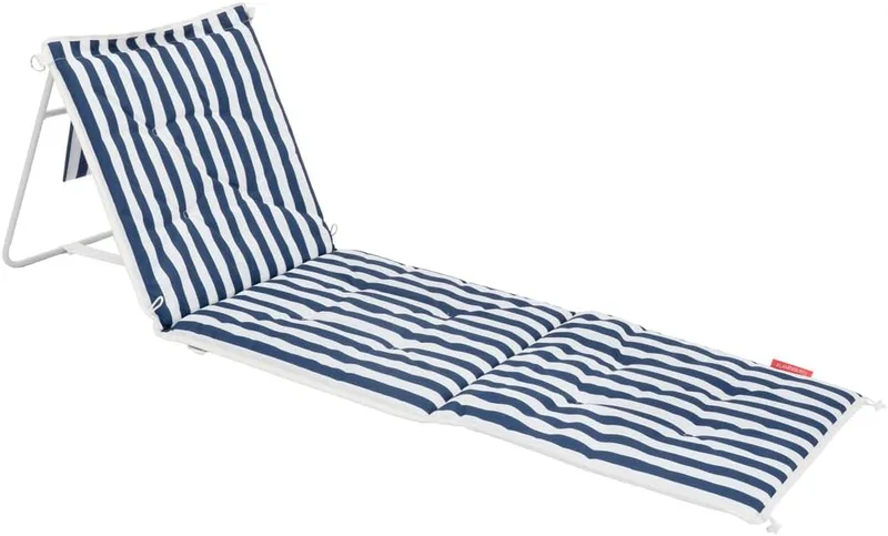 Flamingueo ▫️ Espreguiçadeira dobrável para praia e piscina - Reclinável - Fácil de transportar - Bolso traseiro - Espreguiçadeira leve - Poliéster - 160 x 55 x 3 cm