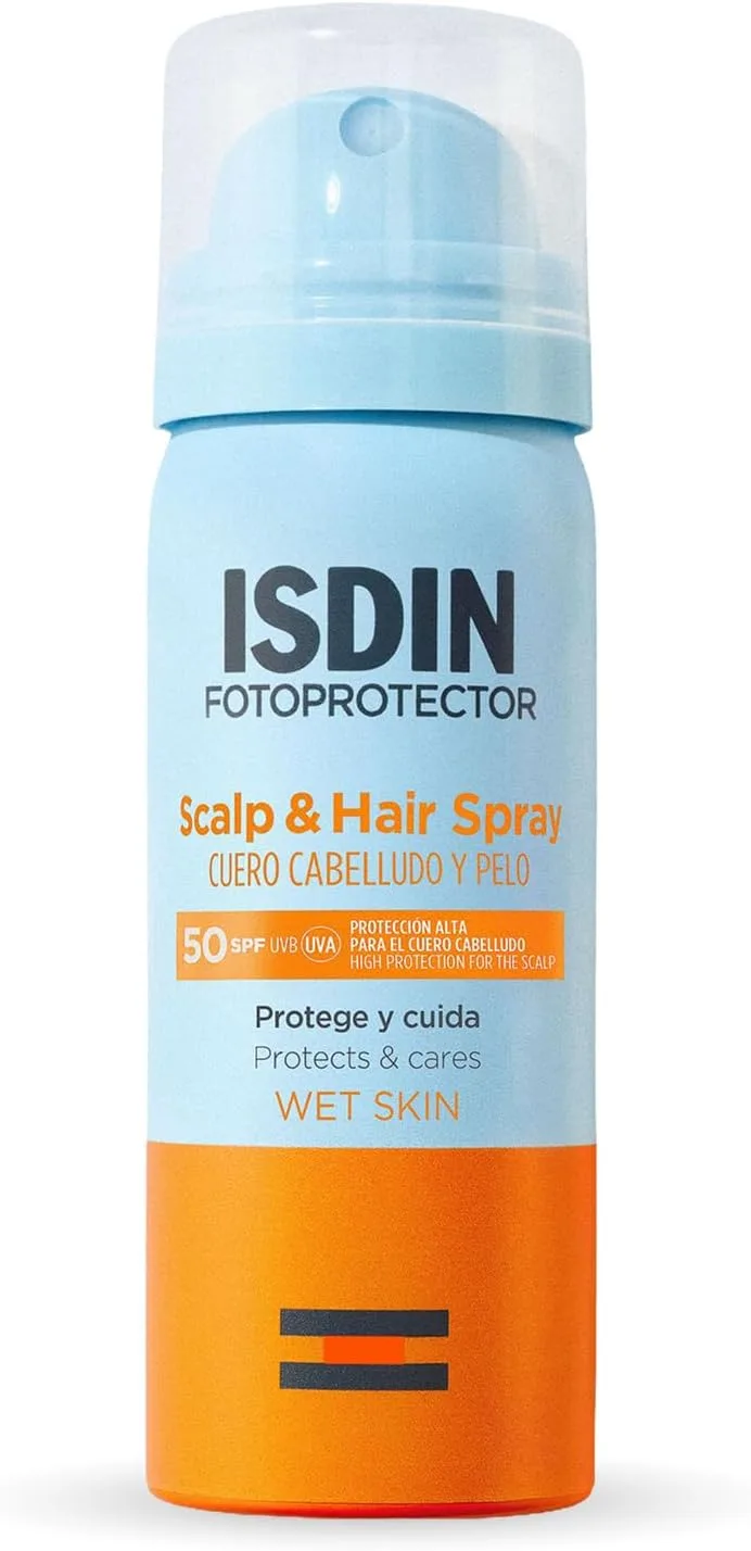 ISDIN ▫️ Fotoprotector Scalp & Hair Spray SPF 50, protetor solar em spray para o cabelo com elevada proteção para o couro cabeludo e o cabelo, 50 ml