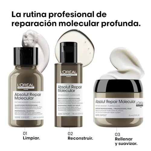 L'Oréal Professionnel Paris ▫️ L'Oréal Professionnel Absolut Repair Molecular, Máscara Capilar de Viagem 75 ml 6