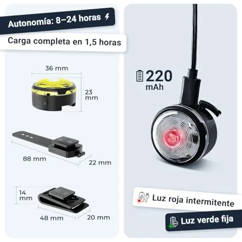 PAJ GPS ▫️ PAJ 2X LEDs ultrabrilhantes ajustáveis para coleiras e arneses, 7 cores 5