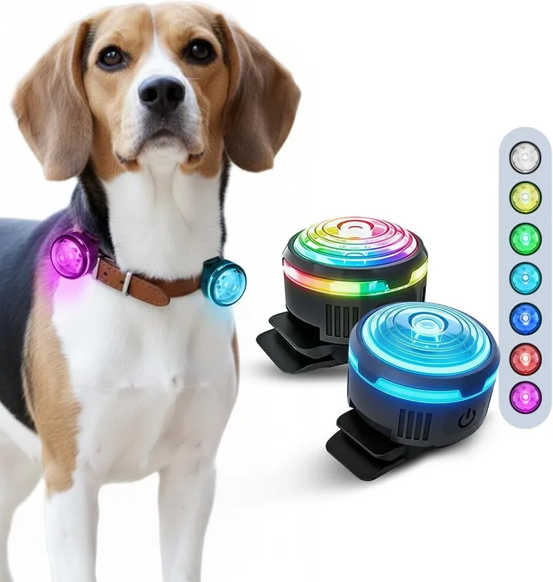 PAJ GPS ▫️ PAJ 2X LEDs ultrabrilhantes ajustáveis para coleiras e arneses, 7 cores
