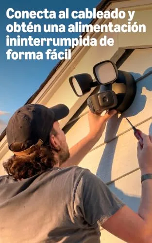 Blink ▫️ Suporte com fios, com focos e duas câmaras Mini 2K+ (última geração) – segurança inteligente com fios, 3000 lúmenes, vídeo 2K, cobertura de 180°. 2 câmaras + 1 suporte (preto) 7