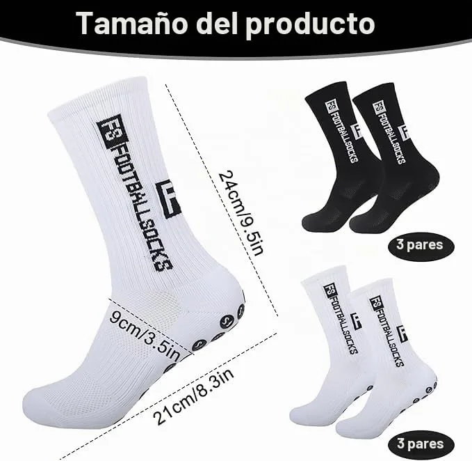AUEJACKY ▫️ meias desportivas antiderrapantes para homem, meias de futebol com aderência antiderrapante, meias desportivas para homem 3
