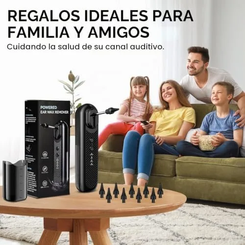 OHFAMO ▫️ Limpador de ouvidos elétrico, removedor de cerume com 5 modos de limpeza, sistema de irrigação auditiva com ecrã LCD, à prova de água IPX5, reservatório de 250 ml, recarregável via USB-C 7