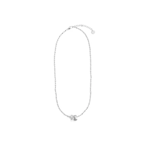 LUXENTER ▫️ Colar com zircónia brilhante com acabamento em prata. Cor: prata. Colar curto. Joias para mulher – Modelo Laino 3