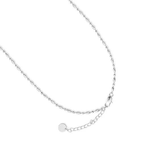 LUXENTER ▫️ Colar com zircónia brilhante com acabamento em prata. Cor: prata. Colar curto. Joias para mulher – Modelo Laino 6