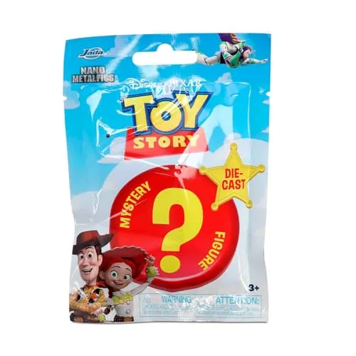 Jada ▫️ Disney Pixar Toy Story Figura Surpresa em Metal 4 cm, 1 Unidade Sortida Aleatória (13 Modelos), Nano Figura Colecionável com o Woody, o Buzz e Mais, Saco Surpresa +3 Anos (9337015314R00) 4