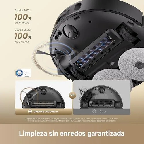 dreame ▫️ L40 Ultra A Preto – Aspirador-robô com função de esfregão, potência de sucção de 24 000 Pa 4