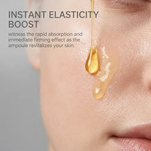 HOVKRE ▫️ 1 conjunto de ampolas de sérum para a elasticidade facial (com acessórios), 50 ml de ampolas de peptídeos de seda e colagénio Deep X, hidratantes, antienvelhecimento e reafirmantes. 5