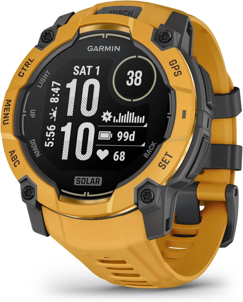 Garmin ▫️ Instinct 3 Solar 50 mm, Relógio Inteligente com GPS, Laranja