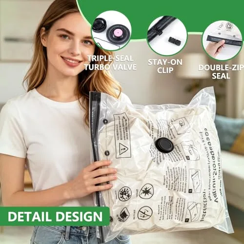 CKCLR ▫️ Sacos de vácuo para roupa (10 unidades) com bomba elétrica, sacos de vácuo para roupa 4