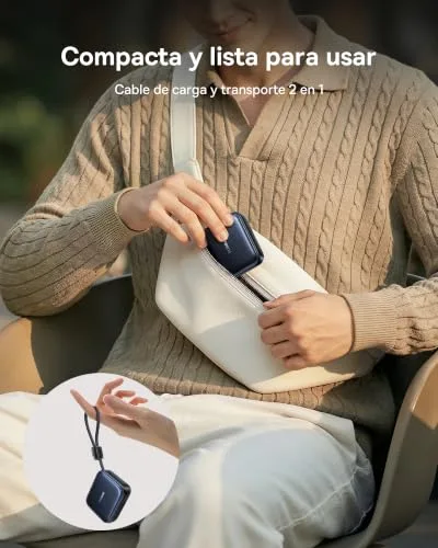 Baseus ▫️ AC22 Mini Powerbank 10000mAh, Bateria Externa Portátil com Carregamento Rápido PD 45W e Cabo USB-C Integrado, Powerbank Compacta para iPhone 18/17/16, Samsung S26/S25 Ultra, iPad e Pixel 10/9 3