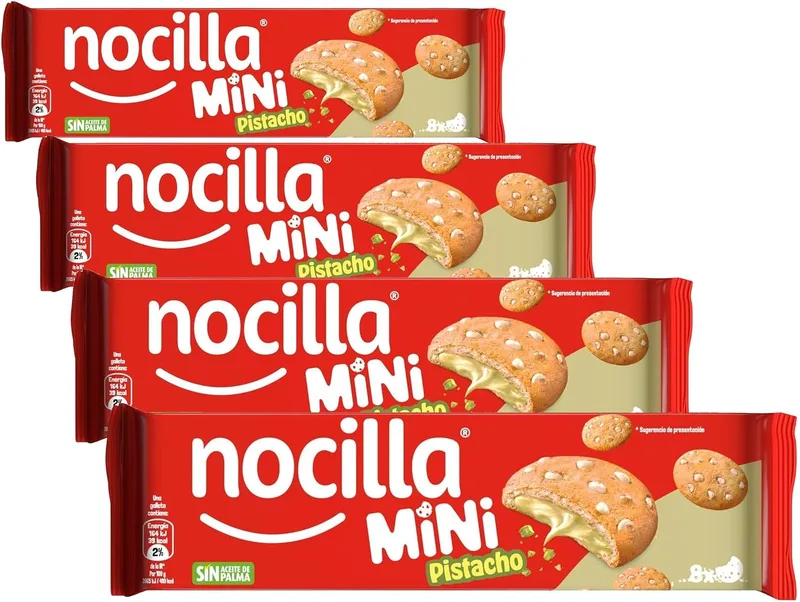 Nocilla ▫️ Mini bolachas de pistácio 64 gramas, 8 unidades (embalagem de 4)
