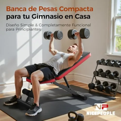 FLYBIRD ▫️ Banco de pesos ajustável para ginásio em casa, capacidade de carga de 300 kg, banco de treino com 8 posições de encosto para peito, ombros e braços 2